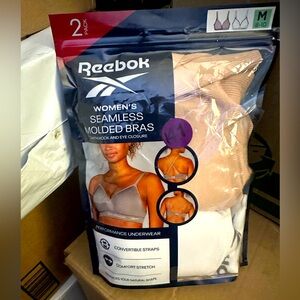 Reebok Women's Seamless Molded Bras 2-Pack